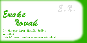 emoke novak business card